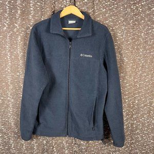 Columbia Jacket‎ Mens Med Blue Fleece Outdoor Full Zip Casual Coat